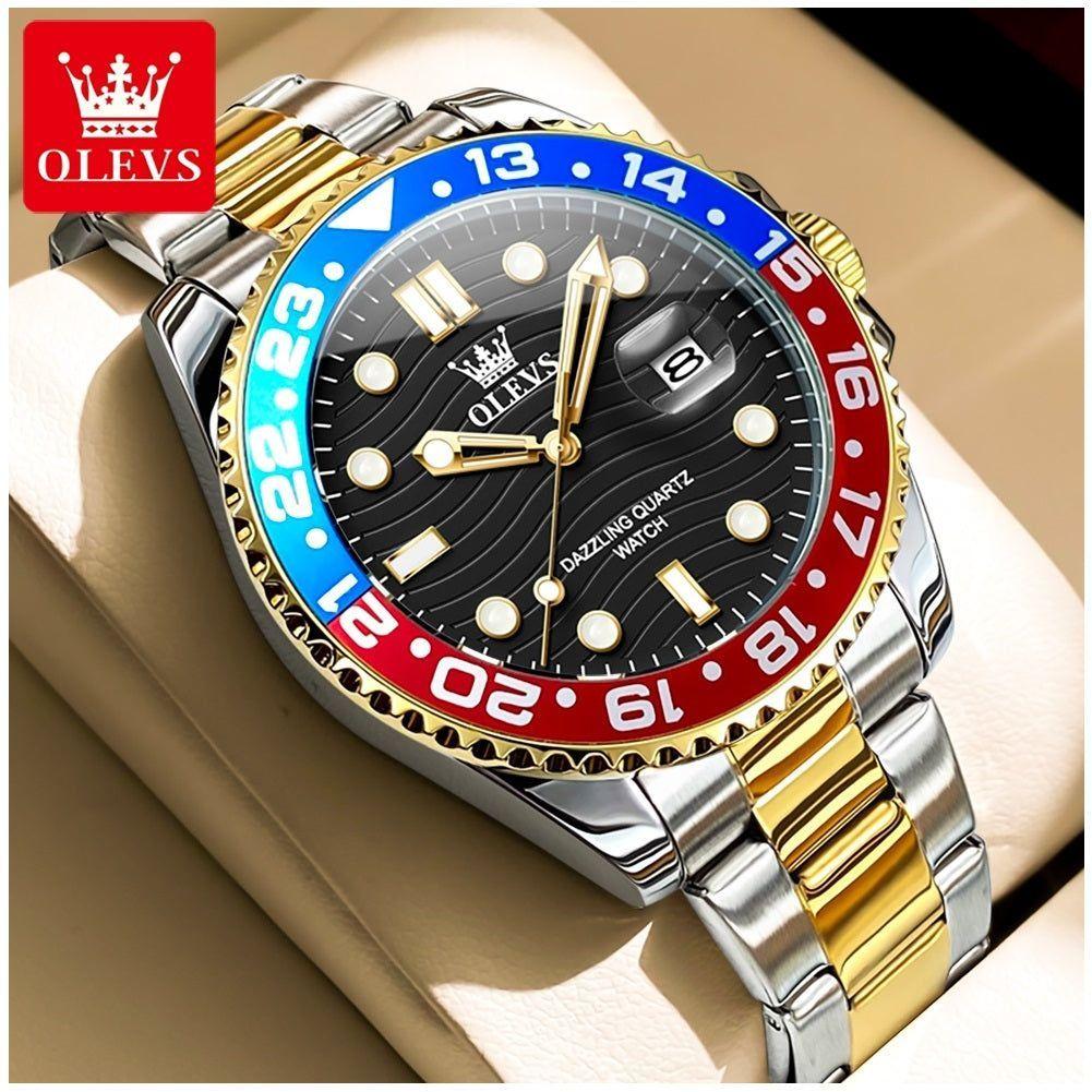 Reloj de Pulsera Hombre Deportivo y de Lujo Correa de Acero Inoxidable-4