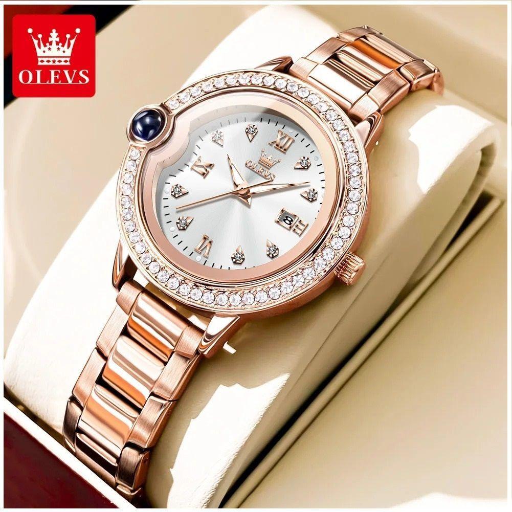 Reloj elegante para Mujer con Diamantes Resistencia al agua-4
