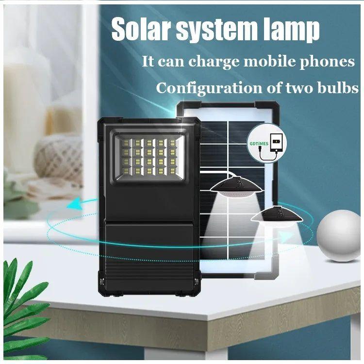 Kit Solar Portátil Panel Solar Iluminación LED y Cargador USB 30W-1