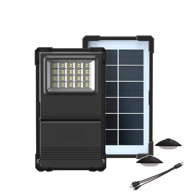 Kit Solar Portátil Panel Solar Iluminación LED y Cargador USB 30W-3