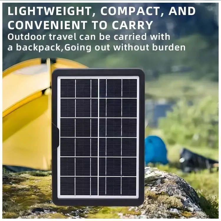 Panel Solar Portátil 20W 18V Adaptador de carga Múltiple Cable USB-3