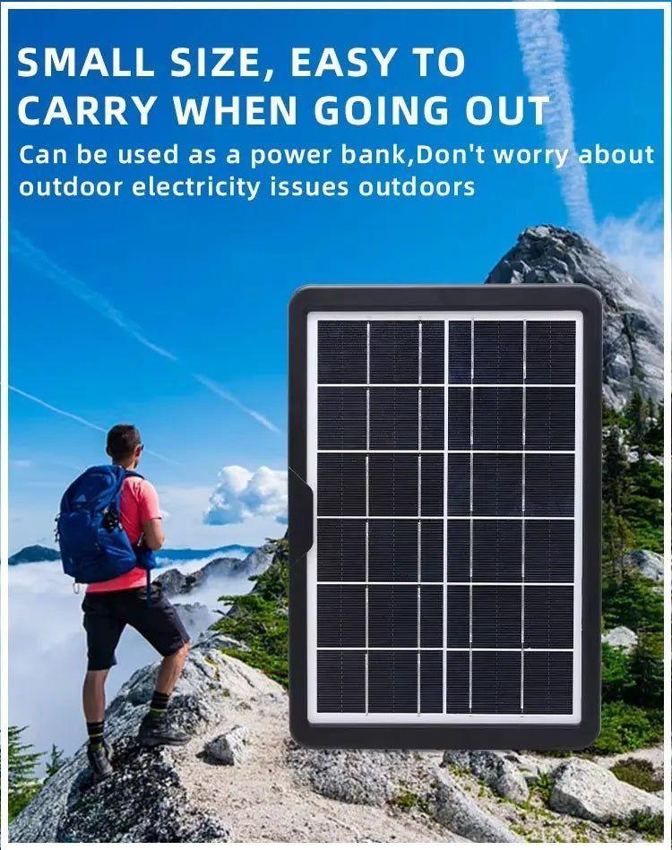 Panel Solar Portátil 20W 18V Adaptador de carga Múltiple Cable USB-4