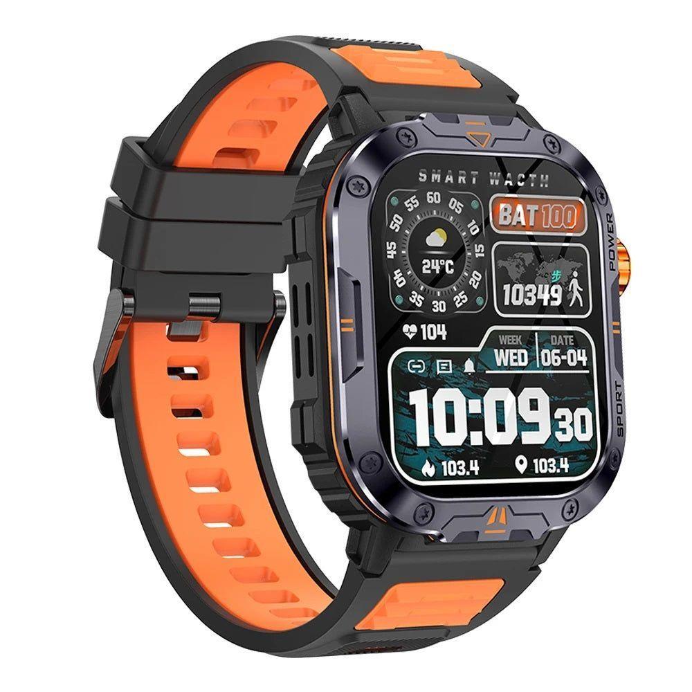 Smartwatch Deportivo Llamadas Bluetooth Música Linterna IP68 Monitor Salud y Deporte -0