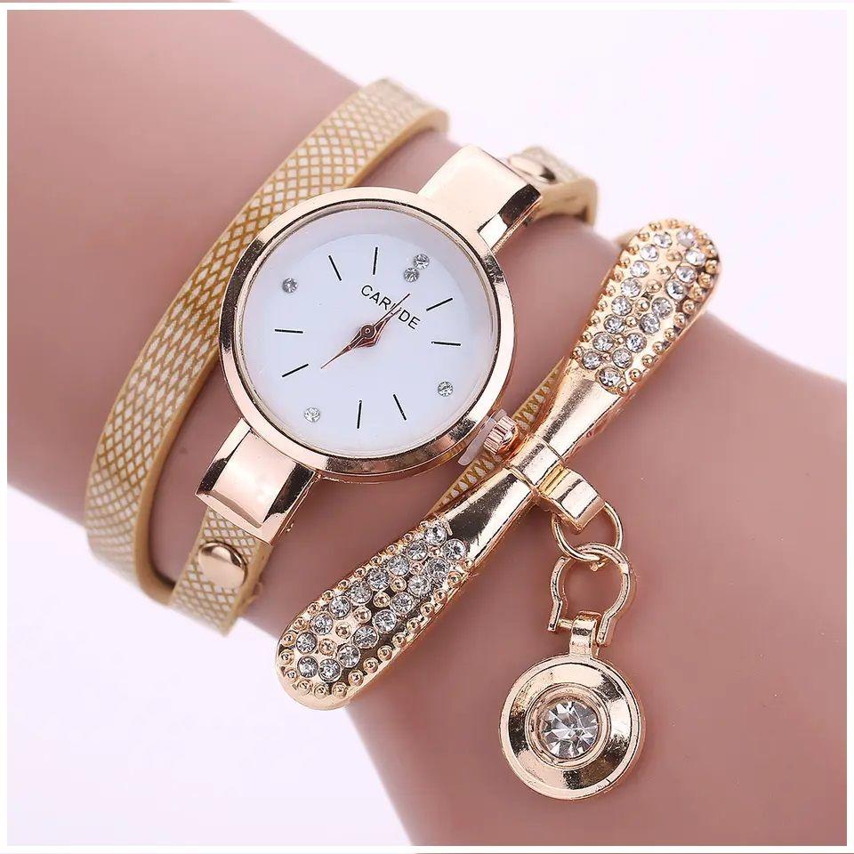 Reloj de lujo Personalizado para Mujeres con Incrustaciones y Pulsera-3