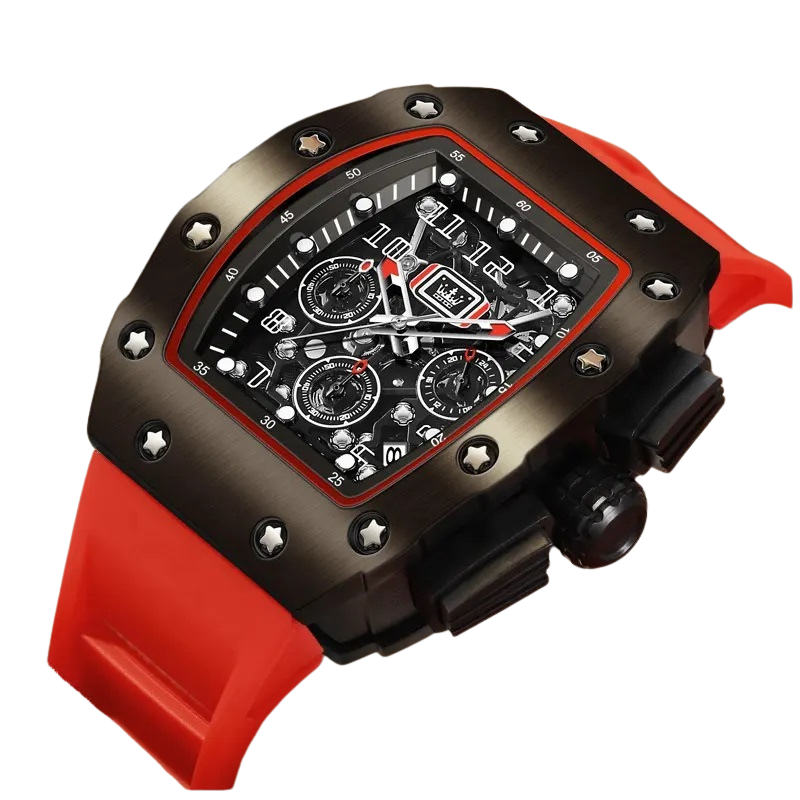 Reloj Deportivo de Lujo para Hombre Correa Silicona y Cristal Zafiro-0