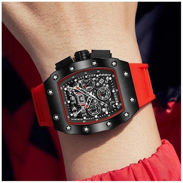 Reloj Deportivo de Lujo para Hombre Correa Silicona y Cristal Zafiro-2