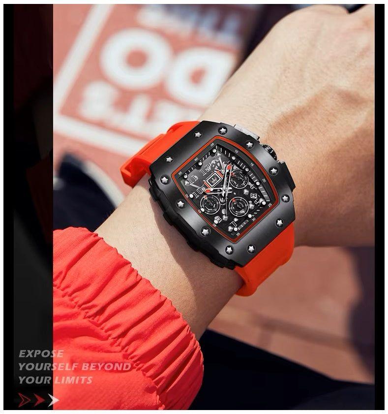 Reloj Deportivo de Lujo para Hombre Correa Silicona y Cristal Zafiro-3