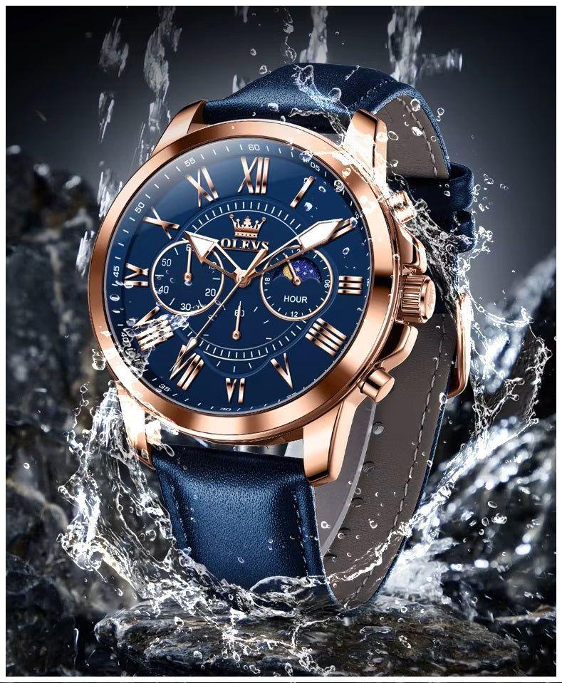 Reloj de Lujo para Hombre Fase Lunar Estilo Elegante y Deportivo-5