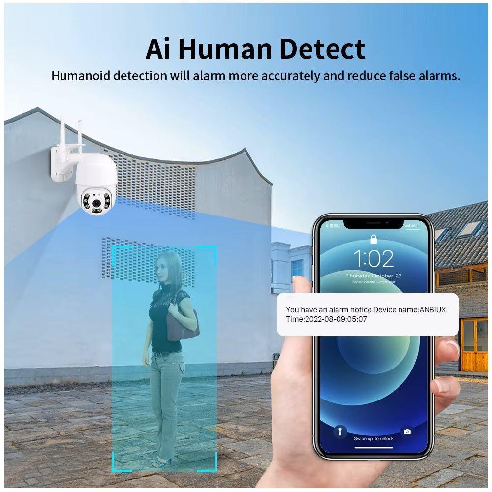 Cámara WiFi de seguridad 1080P Visión Nocturna Rotación 360° IP66-5