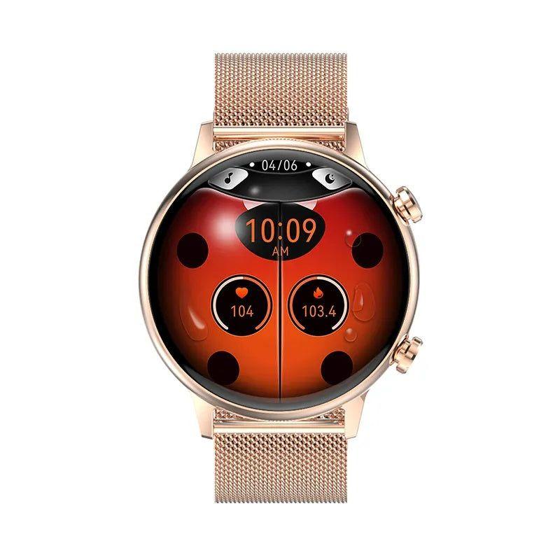 Monkeywatch Smartwatch Bluetooth Mujer Pantalla AMOLED Correa Metálica-2