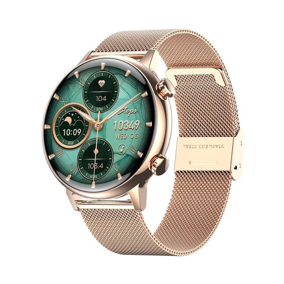 Monkeywatch Smartwatch Bluetooth Mujer Pantalla AMOLED Correa Metálica-3