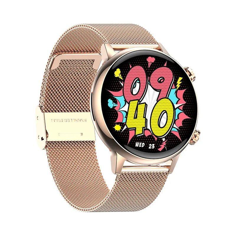Monkeywatch Smartwatch Bluetooth Mujer Pantalla AMOLED Correa Metálica-4
