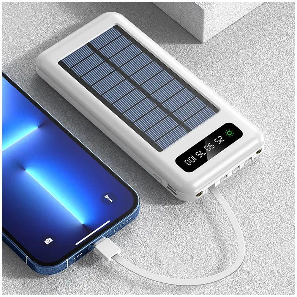 Monkeywatch Power Bank portátil Solar 20000mAh Cables Integrados Luz LED-2