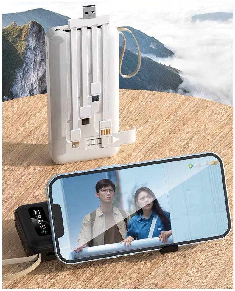 Monkeywatch Power Bank portátil Solar 20000mAh Cables Integrados Luz LED-4
