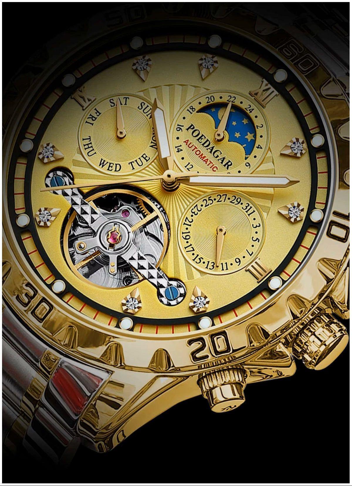Reloj Automático Mecánico para Hombre Visualización Completa-4