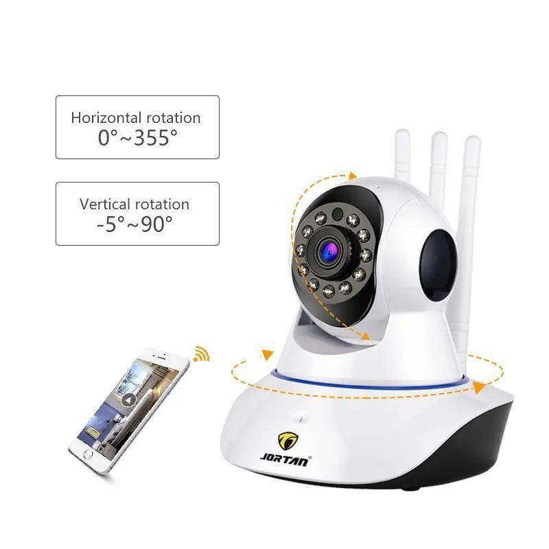 Cámara smart Rotación 360° Detección Movimiento Visión Nocturna-4