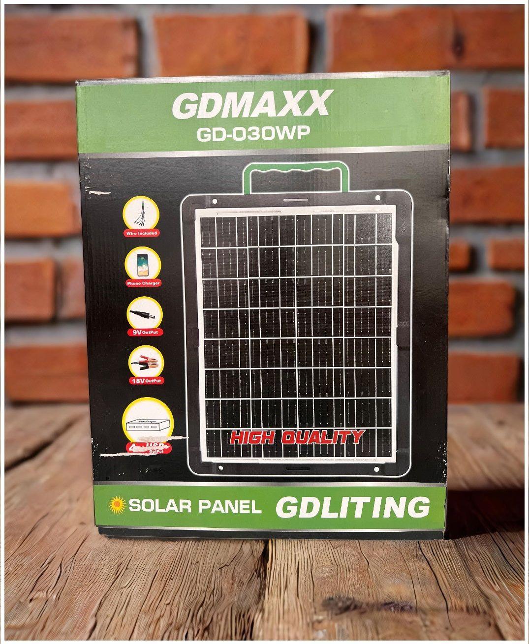 Panel Solar Portátil 30W 18V Adaptador de carga Múltiple Cable USB-1