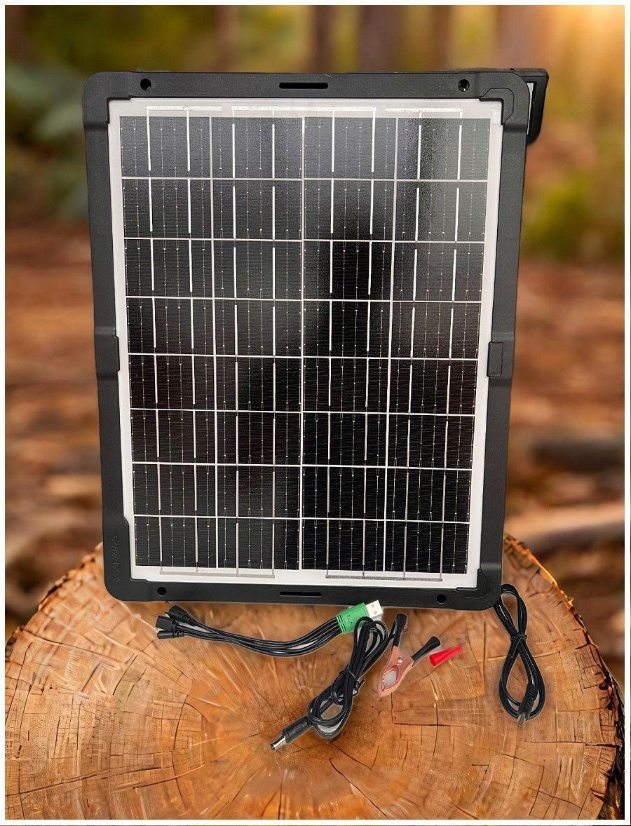 Panel Solar Portátil 30W 18V Adaptador de carga Múltiple Cable USB-4