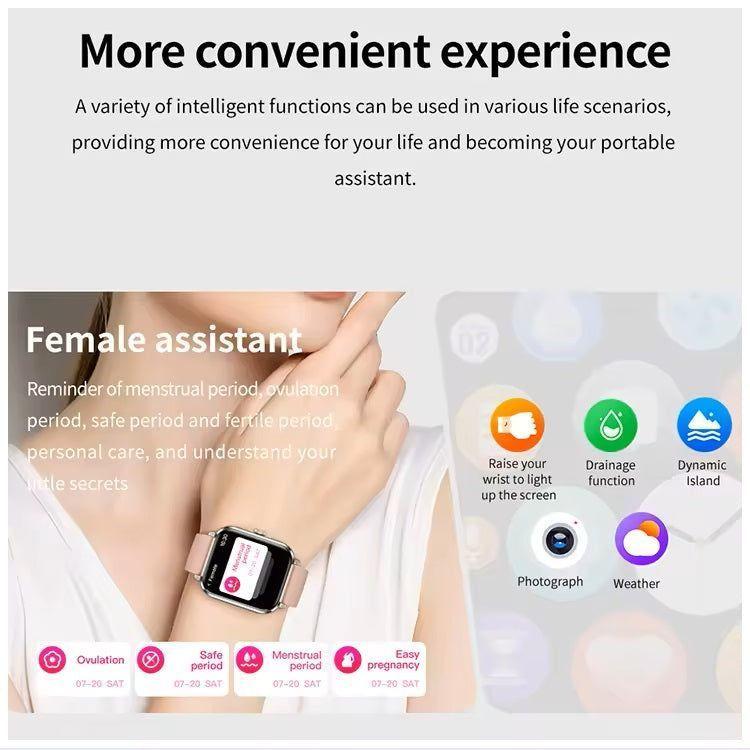 Smartwatch M12 1, 83 pulgadas llamadas, Resist. Agua, rastreador de actividad-3