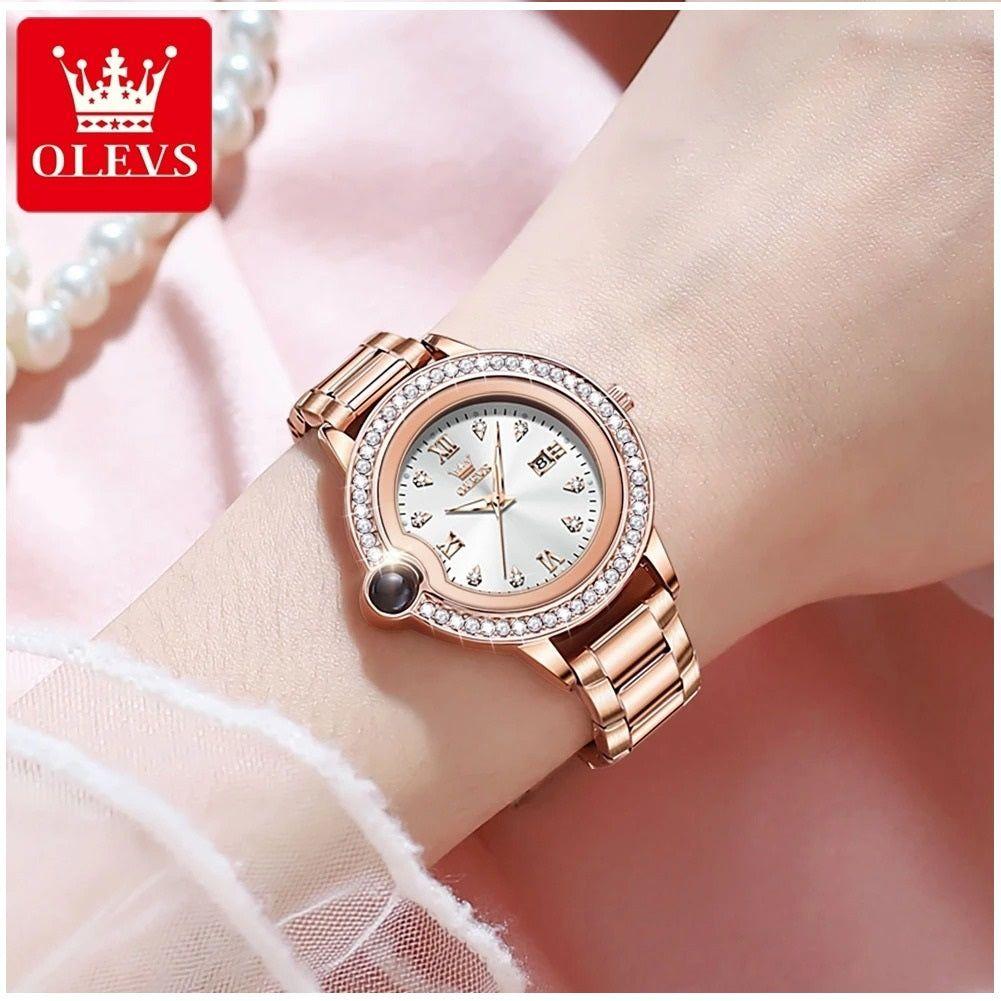 Reloj de Pulsera de Lujo para Mujer con Diamantes Resistencia al agua-2