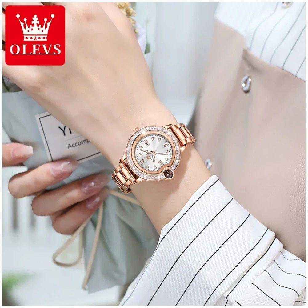 Reloj de Pulsera de Lujo para Mujer con Diamantes Resistencia al agua-4