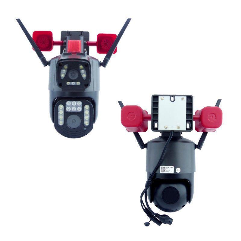 Cámara WiFi de seguridad Doble Lente Sirena Baliza IP23 LED HD Cobertura-2