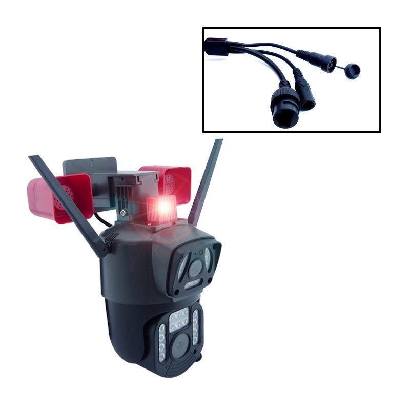 Cámara WiFi de seguridad Doble Lente Sirena Baliza IP23 LED HD Cobertura-3