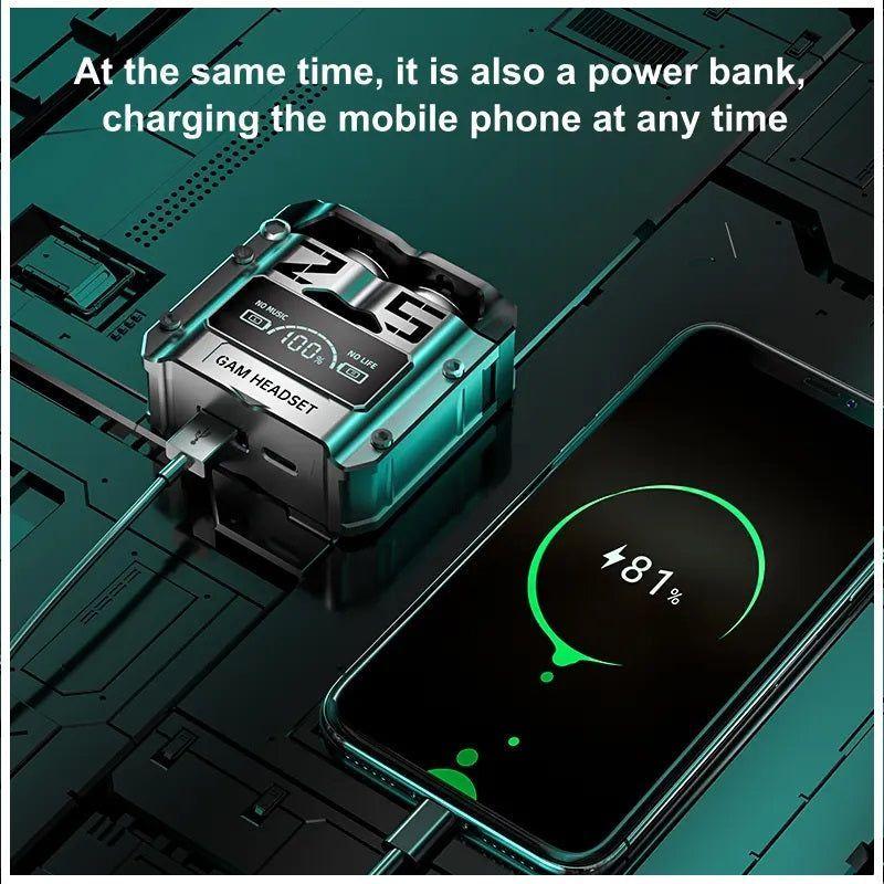 Audífonos Bluetooth TWS M25 Cancelación de Ruido Activa Power Bank-5