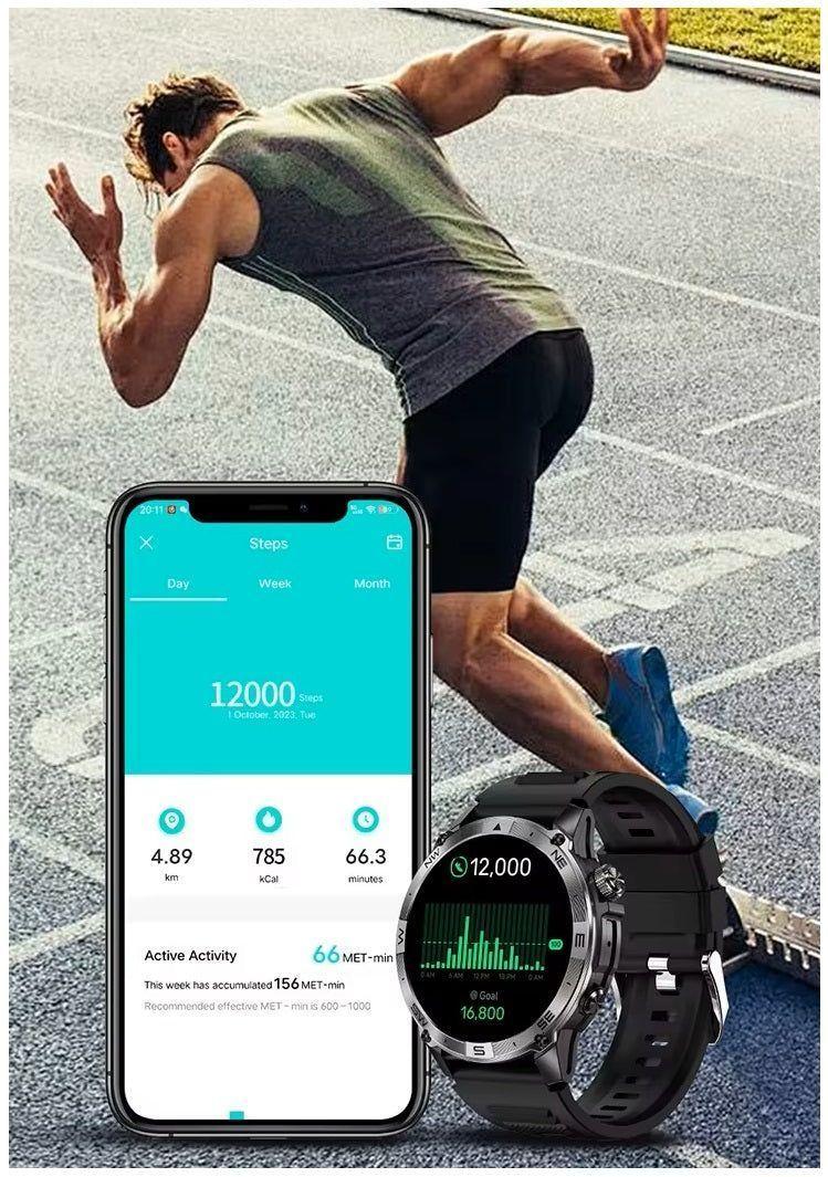 Reloj Inteligente Deportivo GPS Pantalla AMOLED de 1.43 pulgadas Notificaciones Salud-5