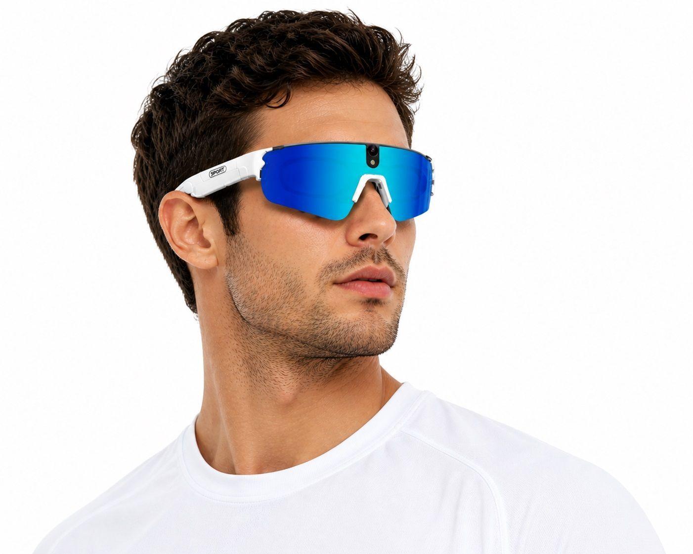 Gafas Inteligentes con IA 1080P Cámara 8MP, Traducción en Tiempo Real, Bluetooth-4