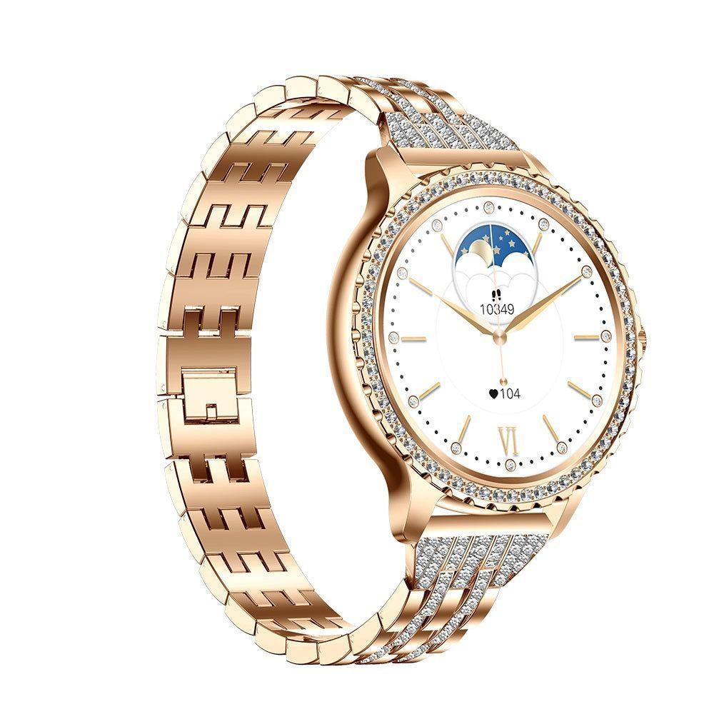 Smartwatch Elegante Mujer Llamadas Bluetooth Monitor de Salud, Multideporte Correa-2