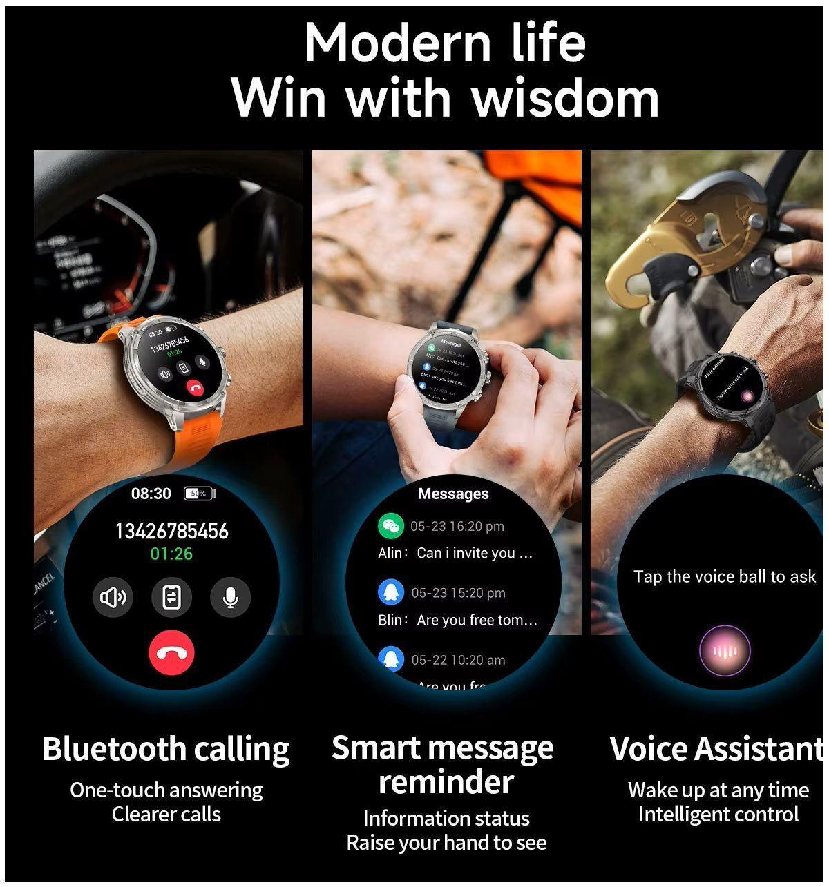 Reloj Inteligente AMOLED 1.85 Batería 710mAh, Llamadas Salud Deporte Compatible IOS Android-5
