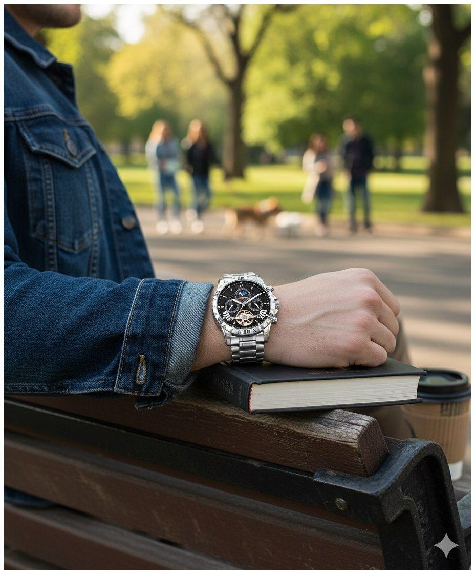 Reloj automático Mecánico para Hombre De Lujo Impermeable 3ATM-2