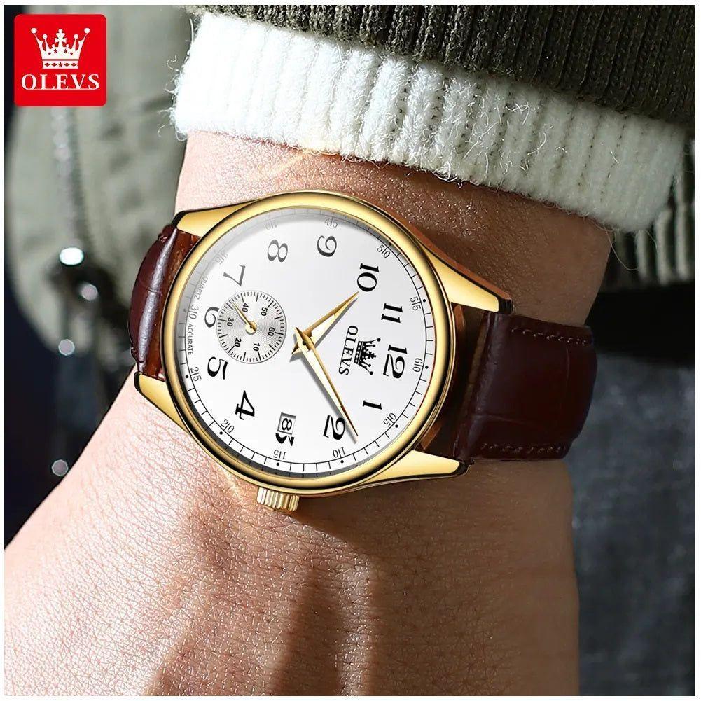 Reloj Análogo para Hombre con Movimiento Cuarzo Preciso Diseño Clásico-5