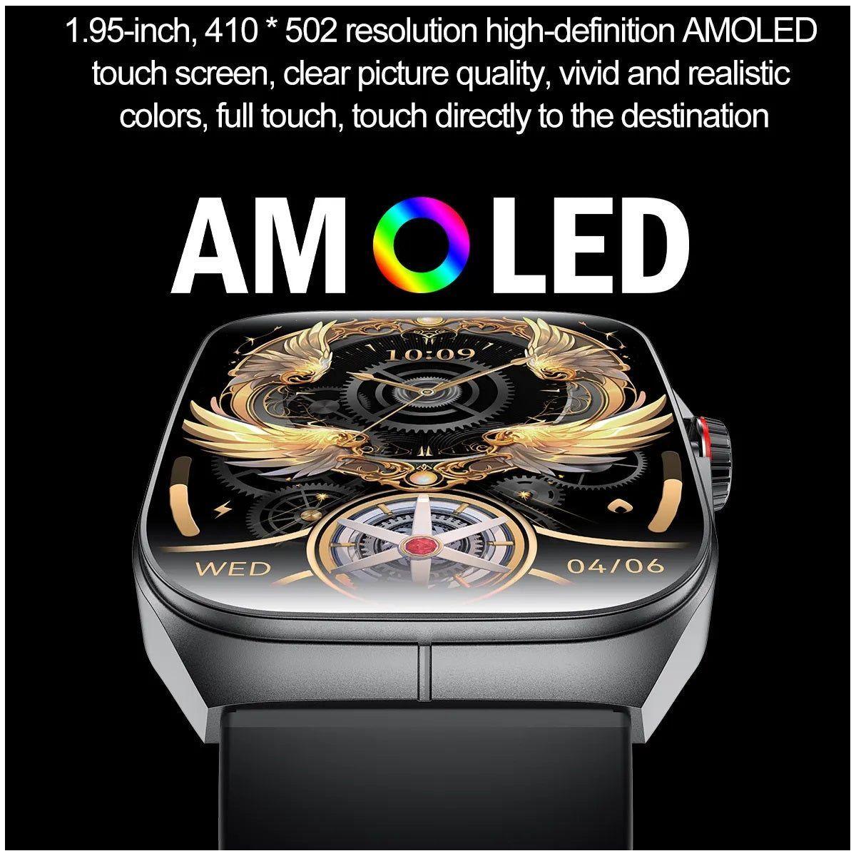 Smartwatch HK80 Pantalla AMOLED 1.95 pulgadas, IP68 Salud Deporte-1