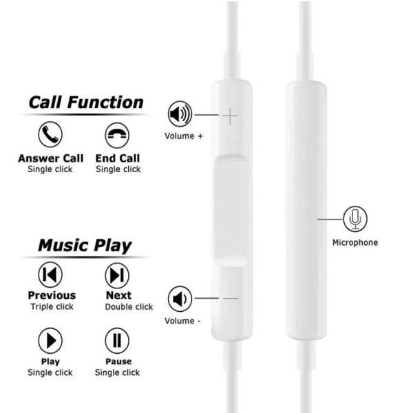 Monkeywatch Audífonos Earpods Para conector Lightning Conexión Lightning Manos Libres-3