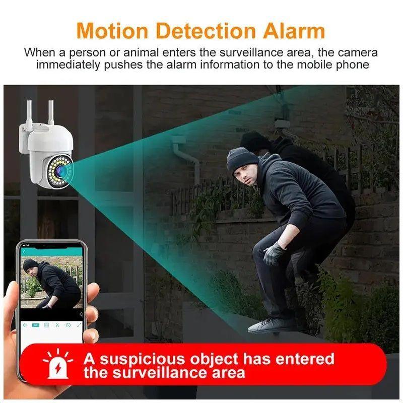 Cámara WiFi de seguridad Monitoreo 360° Full HD 110° Visión Detección-3