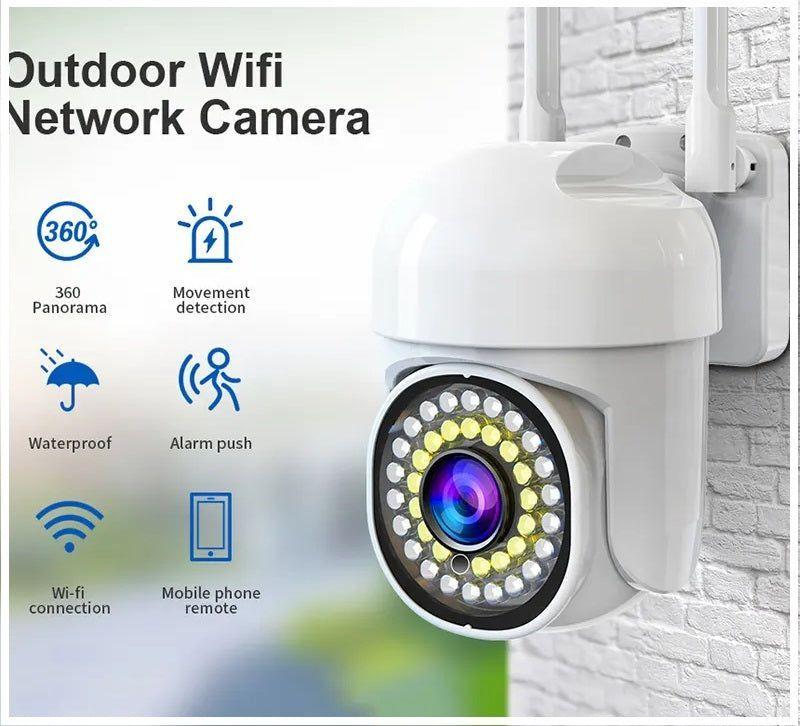 Cámara WiFi de seguridad Monitoreo 360° Full HD 110° Visión Detección-4