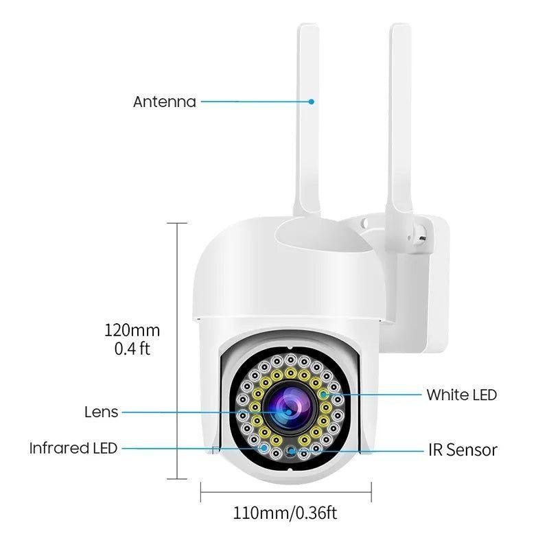 Cámara WiFi de seguridad Monitoreo 360° Full HD 110° Visión Detección-5