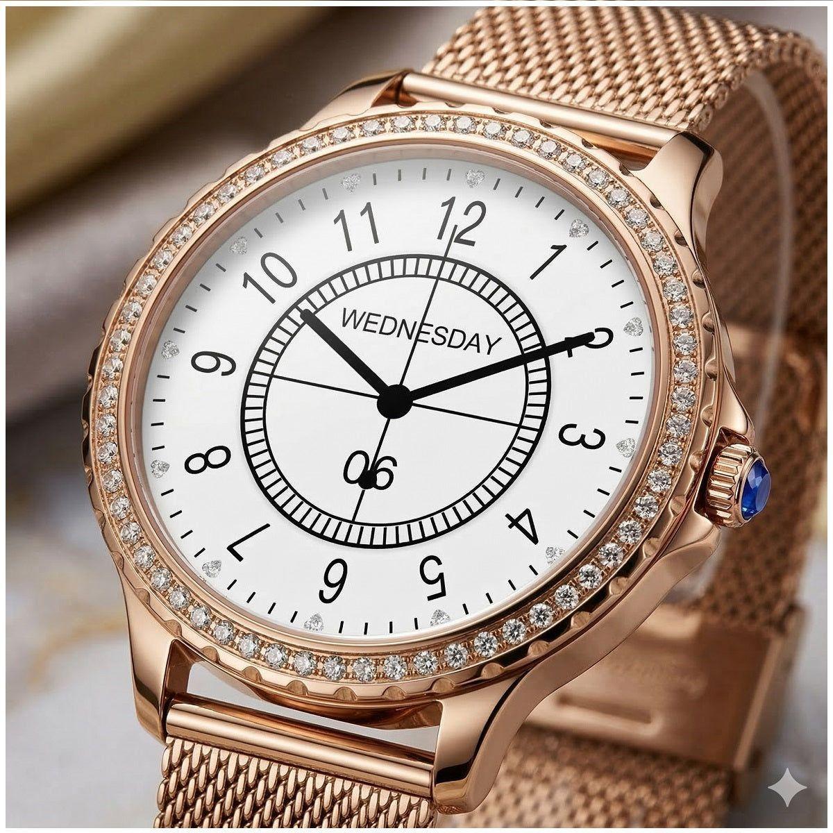 Smartwatch Elegante I58 Mujer Llamadas Bluetooth Monitor de Salud IP67 Correa-3