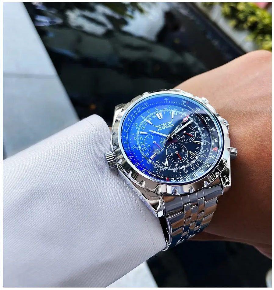 Reloj Automático Jaragar Deportivo para Hombre Movimiento Mecánico-2