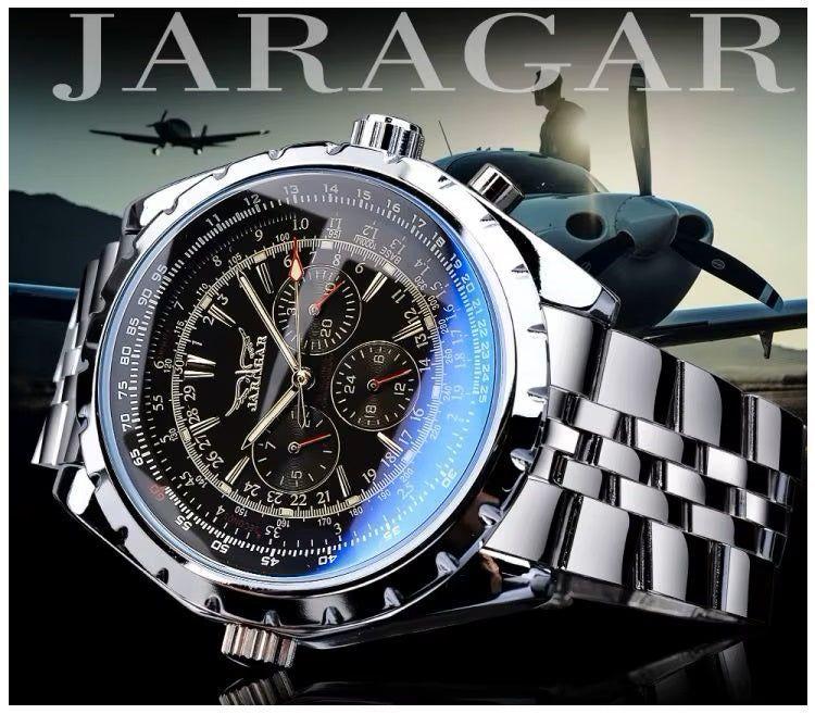 Reloj Automático Jaragar Deportivo para Hombre Movimiento Mecánico-3