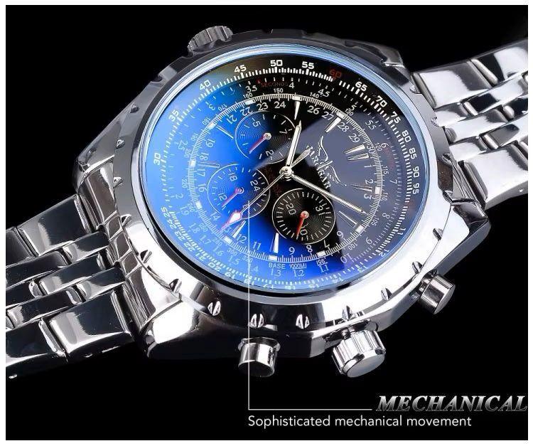 Reloj Automático Jaragar Deportivo para Hombre Movimiento Mecánico-4