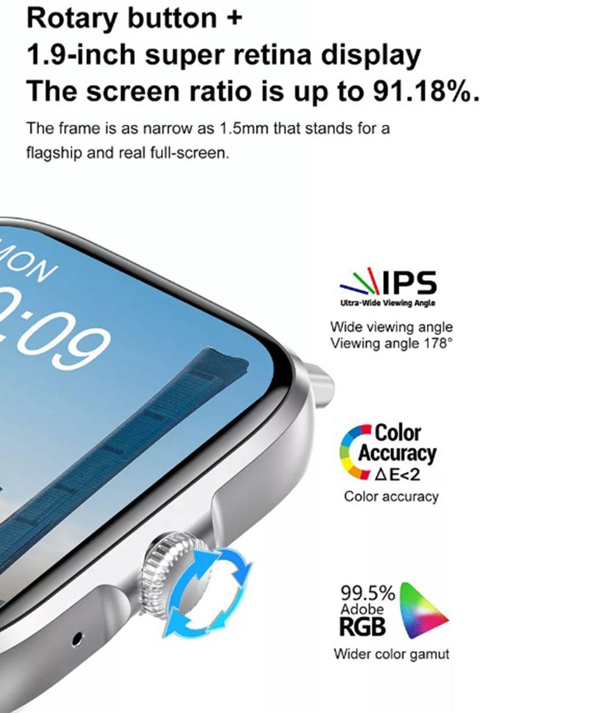 Reloj Inteligente Smartwatch Bluetooth 1.99"-5