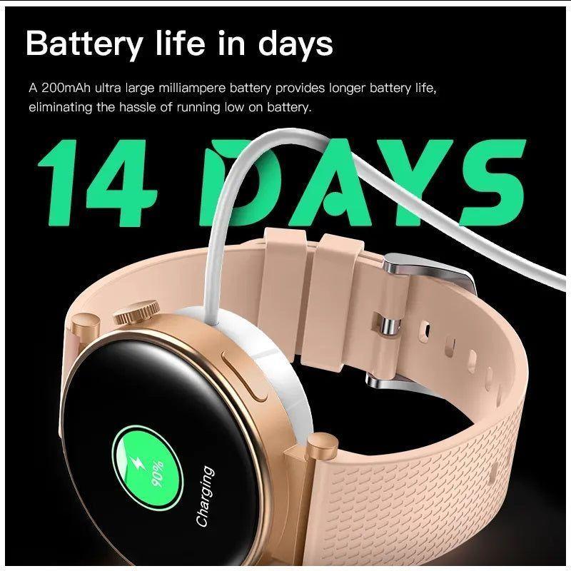 Reloj Inteligente Pantalla HD 143” llamadas Bluetooth monitoreo de salud Doble Correa Compatible-5