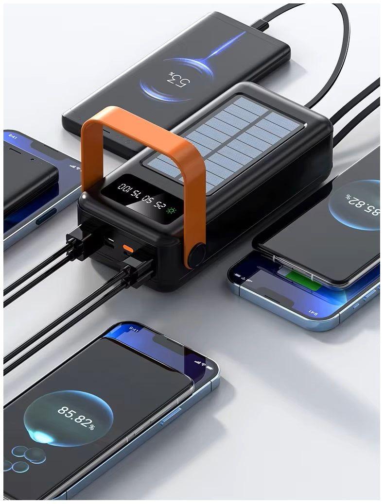 Monkeywatch Power Bank portátil Solar 40000mAh Cables Integrados Luz LED-2