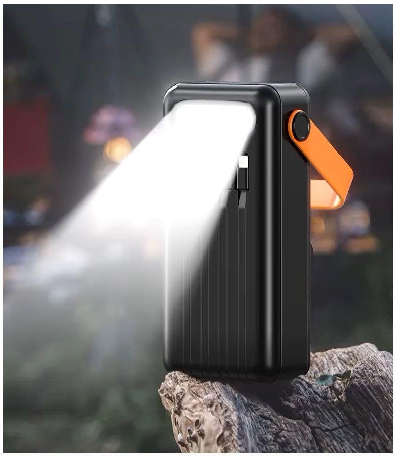 Power Bank portátil Solar 40000mAh Cables Integrados Luz LED-5