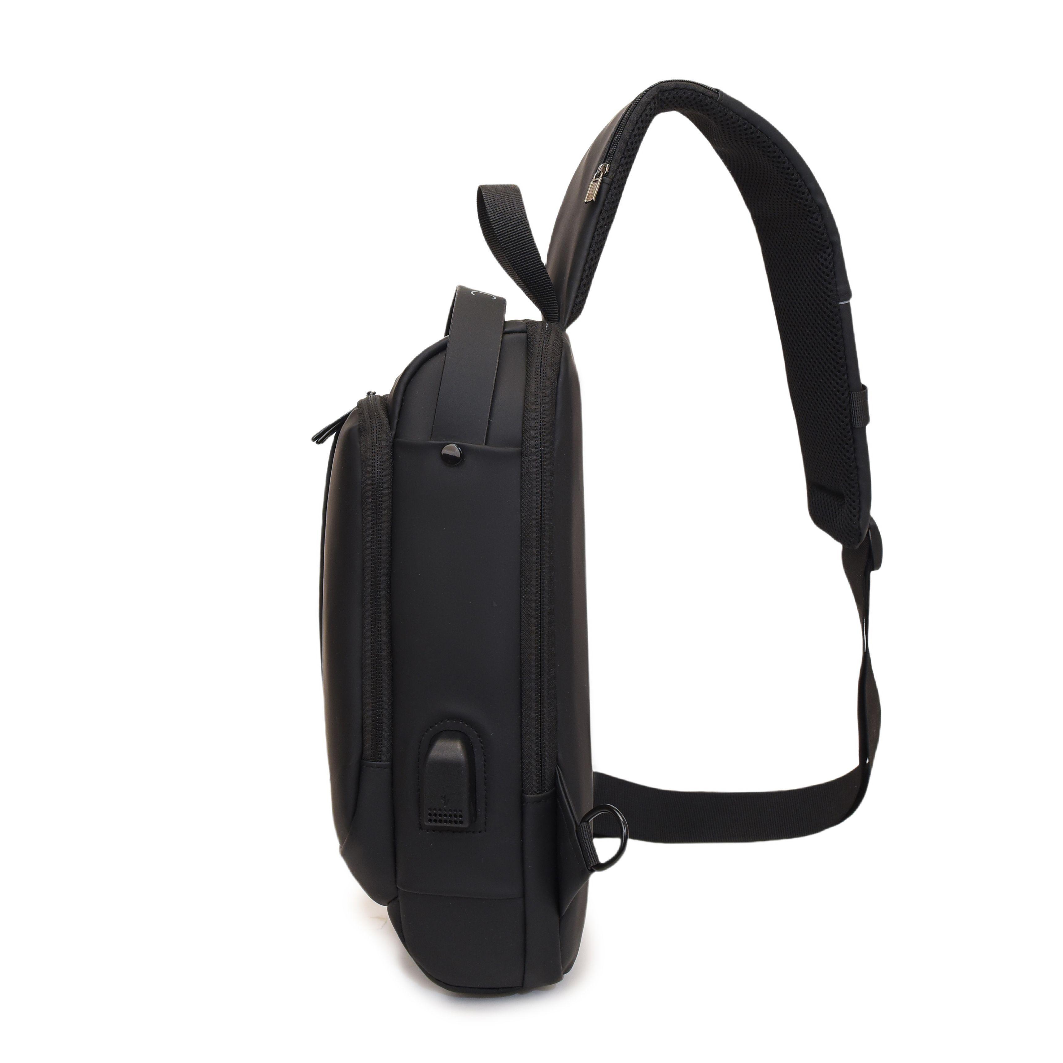 Bolso MOVAC Urban Trekker Mochila Bandolera De Pecho Antirrobo Hombre Puerto Carga USB-2