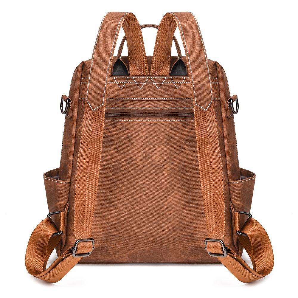 Mochila Cartera MOVAC DuoStyle Cuero Pu con practico Monedero Versátil-4