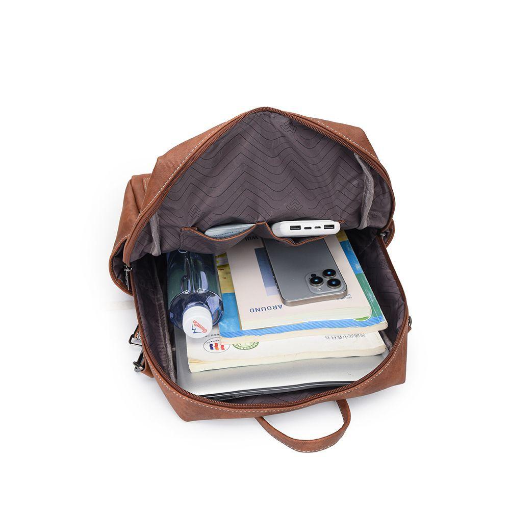 Mochila Cartera MOVAC DuoStyle Cuero Pu con practico Monedero Versátil-7